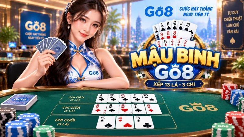 Mậu Binh GO8 – Luật Chơi, Cách Xếp Bài & Tính Chi Chi Tiết
